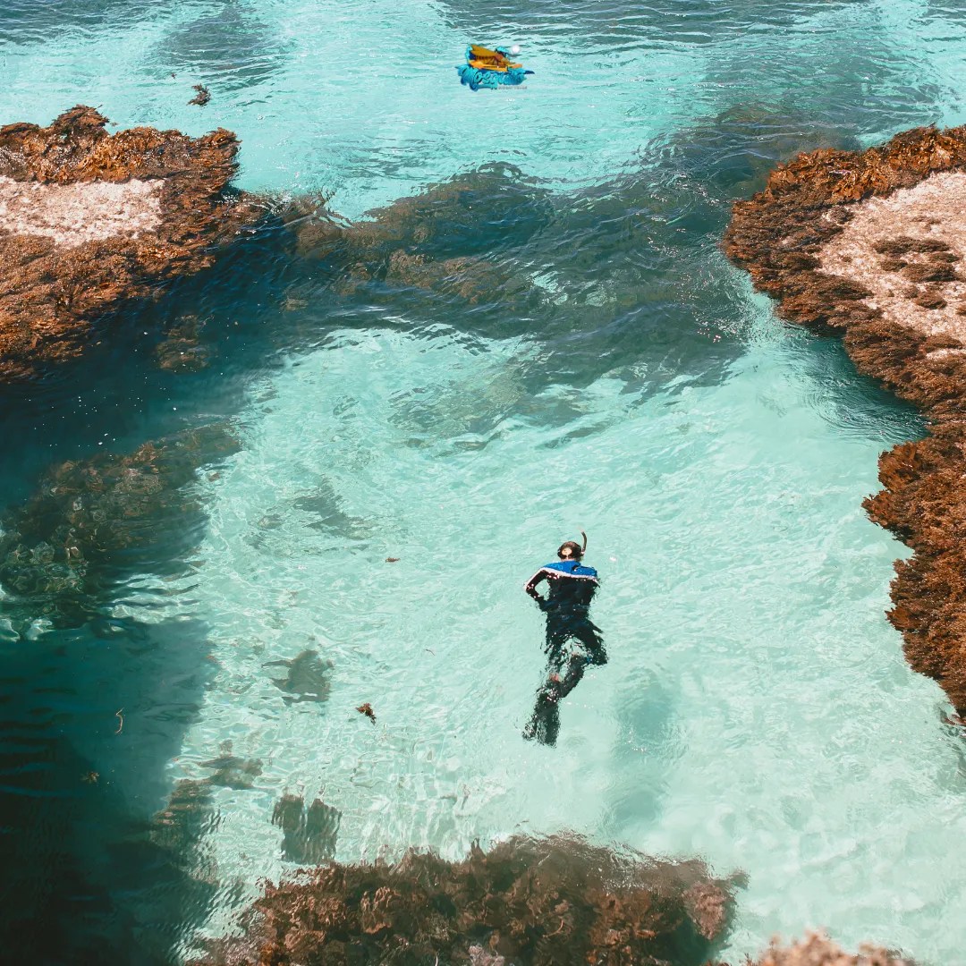 a person on a body of water